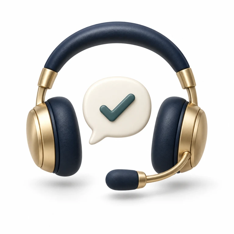 Customer support headset and speech bubble – Epic Events